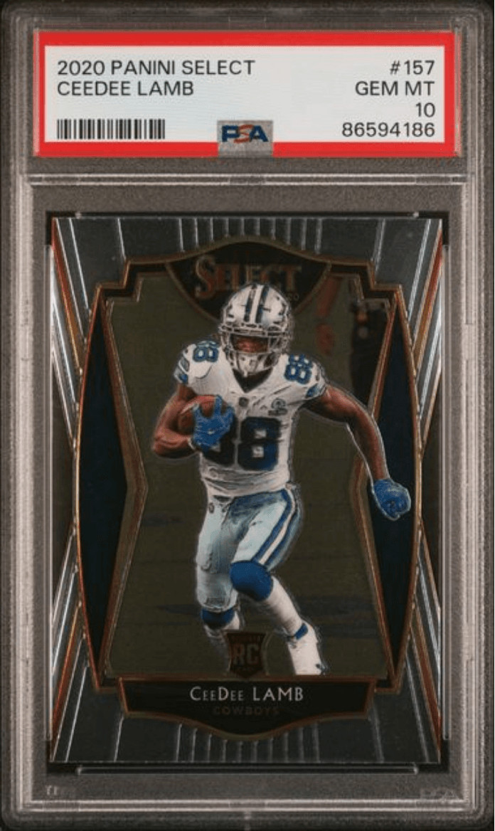 Graded 2020 Panini Select CeeDee Lamb #157 Rookie RC Football Card PSA 10