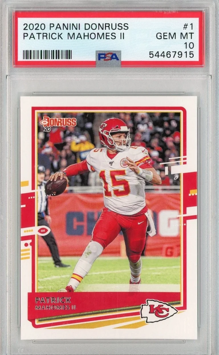 Graded 2020 Panini Donruss Patrick Mahomes II #1 Card PSA 10 Gem Mint