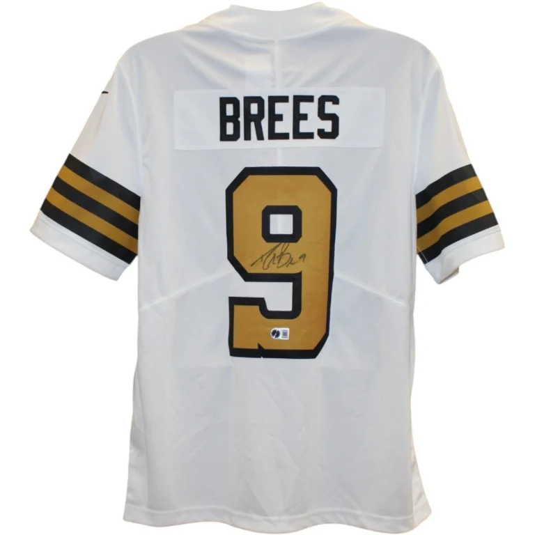 Drew Brees Autographed New Orleans Saints Jersey L White Nike Beckett WIT 58511