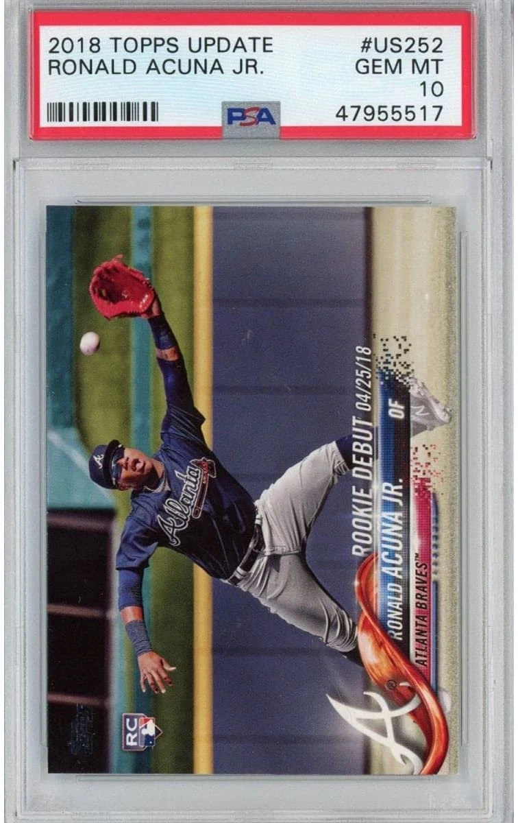Graded 2018 Topps Update Ronald Acuna Jr. #US252 Rookie Card PSA 10
