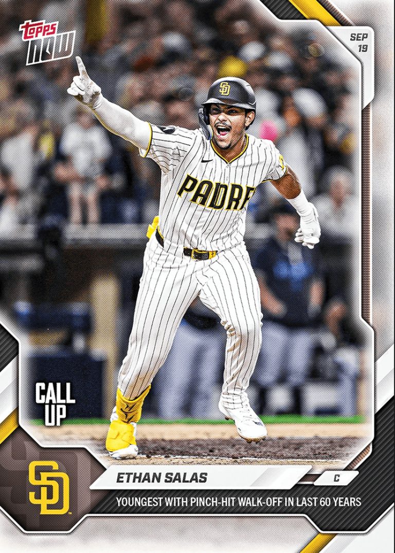 2026 Topps Now Ethan Salas #695 San Diego Padres Rookie RC Baseball Card