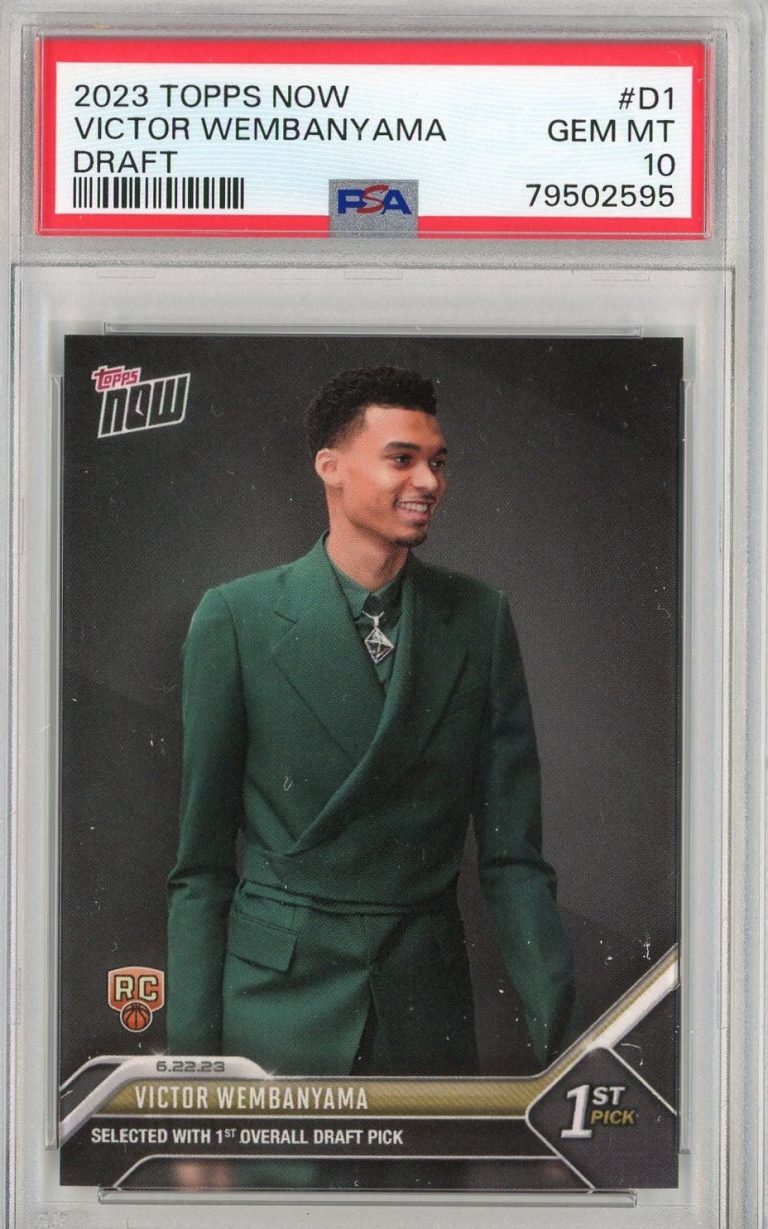 Graded 2023 Topps Now Victor Wembanyama #D1 Draft Rookie Card PSA 10