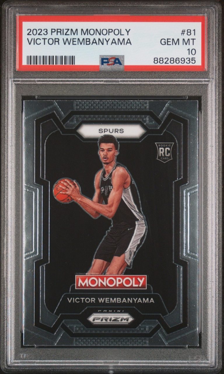 Graded 2023 Prizm Monopoly Victor Wembanyama #81 RC Basketball Card PSA 10