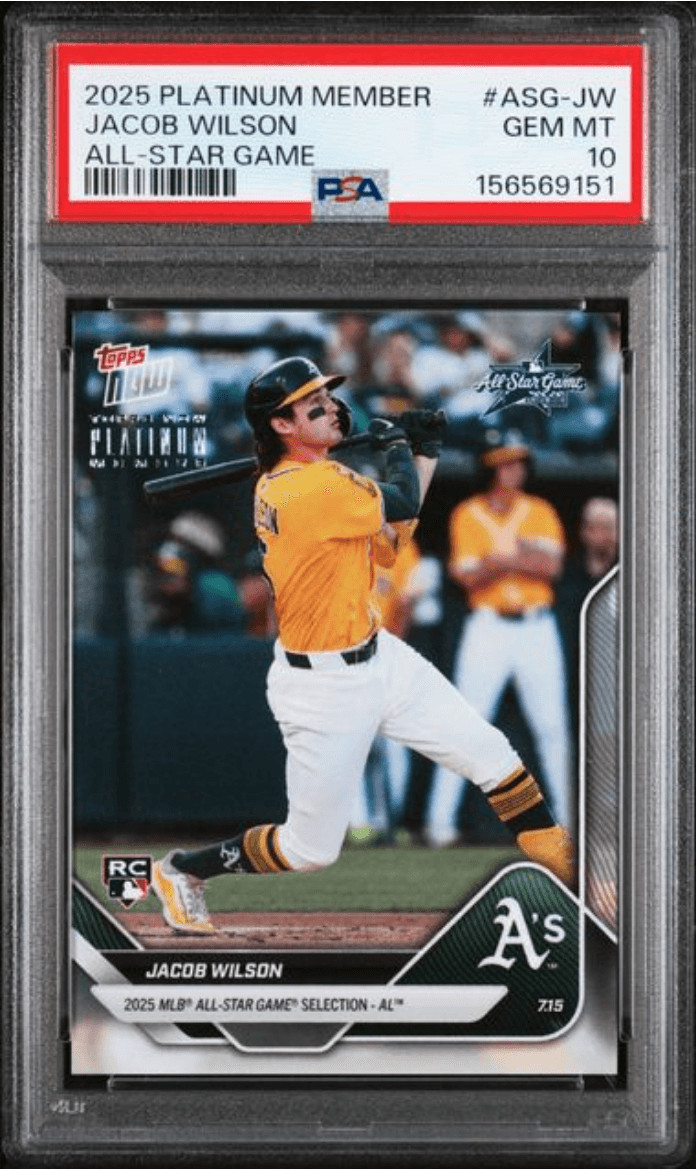 Graded 2025 Platinum Member Jacob Wilson #ASGJW Rookie Baseball Card PSA 10