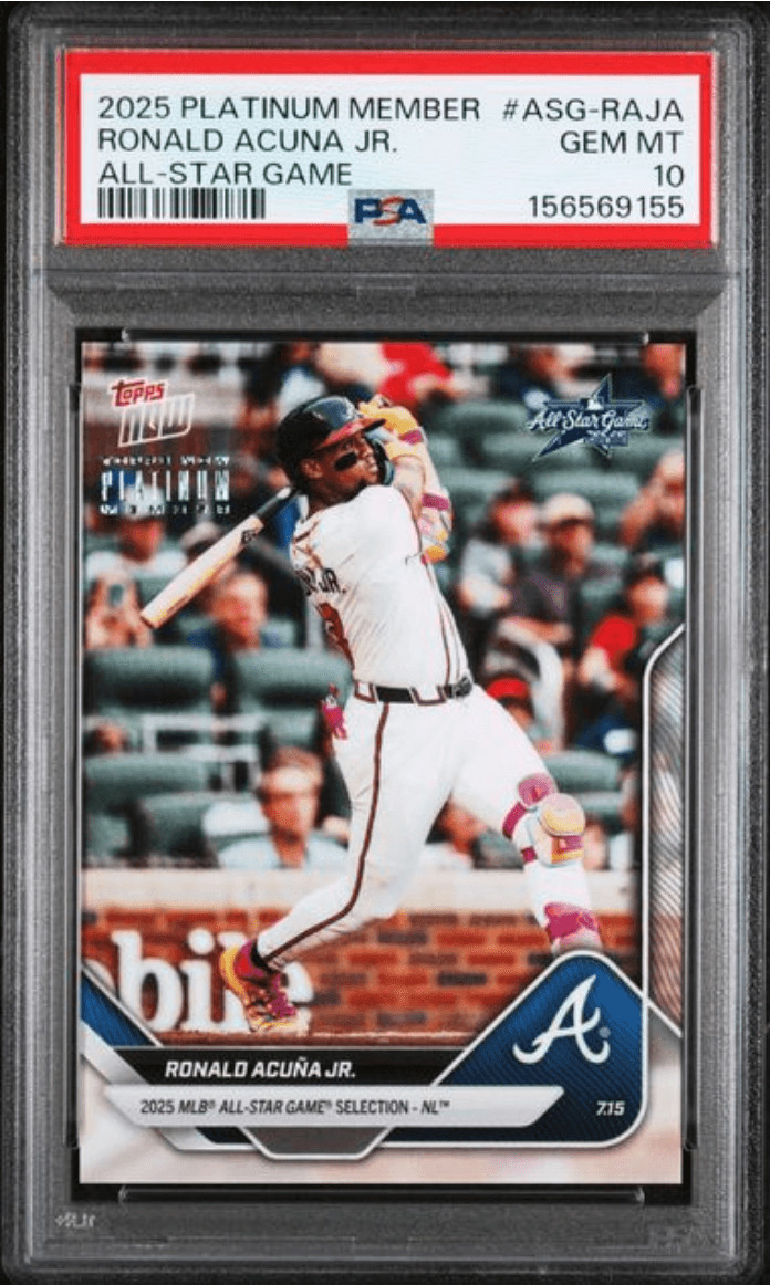 Graded 2025 Platinum Member Ronald Acuna Jr #ASGRAJA Baseball Card PSA 10