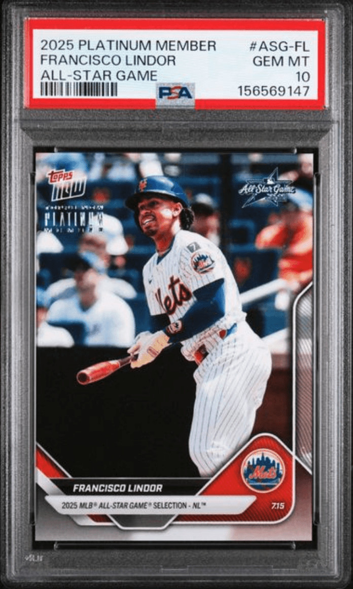 Graded 2025 Platinum Member Franciso Lindor #ASGFL Baseball Card PSA 10