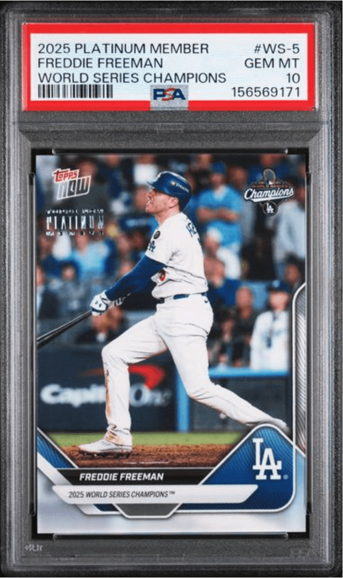 Graded 2025 Platinum Member Freddie Freeman #WS5 Baseball Card PSA 10