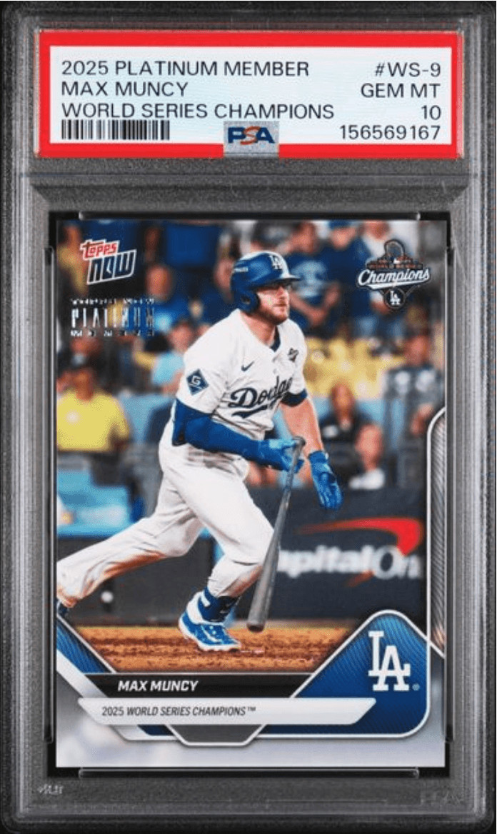 Graded 2025 Platinum Member Max Muncy #WS9 Baseball Card PSA 10