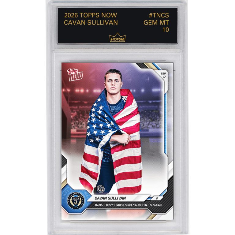 Graded 2026 Topps Now Cavan Sullivan #TNCS Soccer Card HOFSM 10