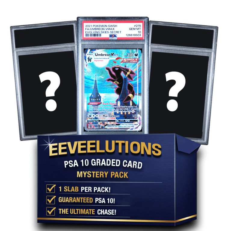 Eeveelutions PSA 10 Graded PKM Card Mystery Box TCG