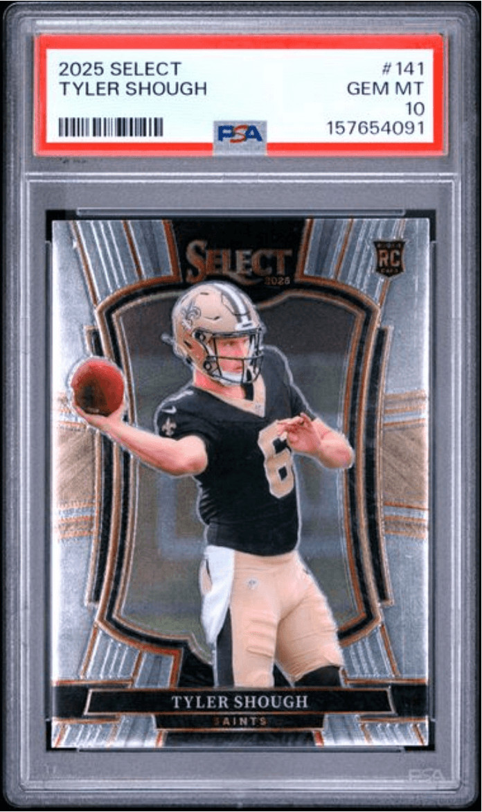 Graded 2025 Panini Select Tyler Shough #141 Rookie RC Football Card PSA 10