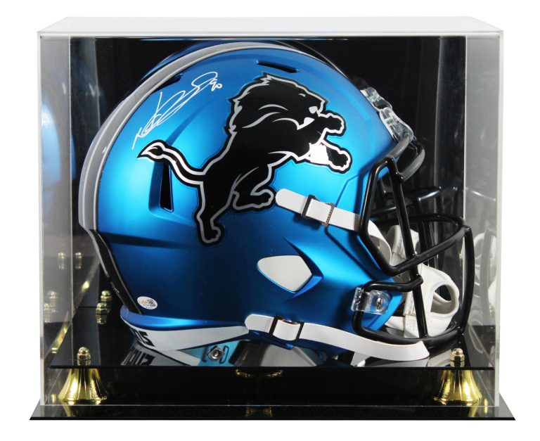 Lions Ndamukong Suh Signed 2024 On-Field Alt F/S Speed Rep Helmet W/ Case JSA W