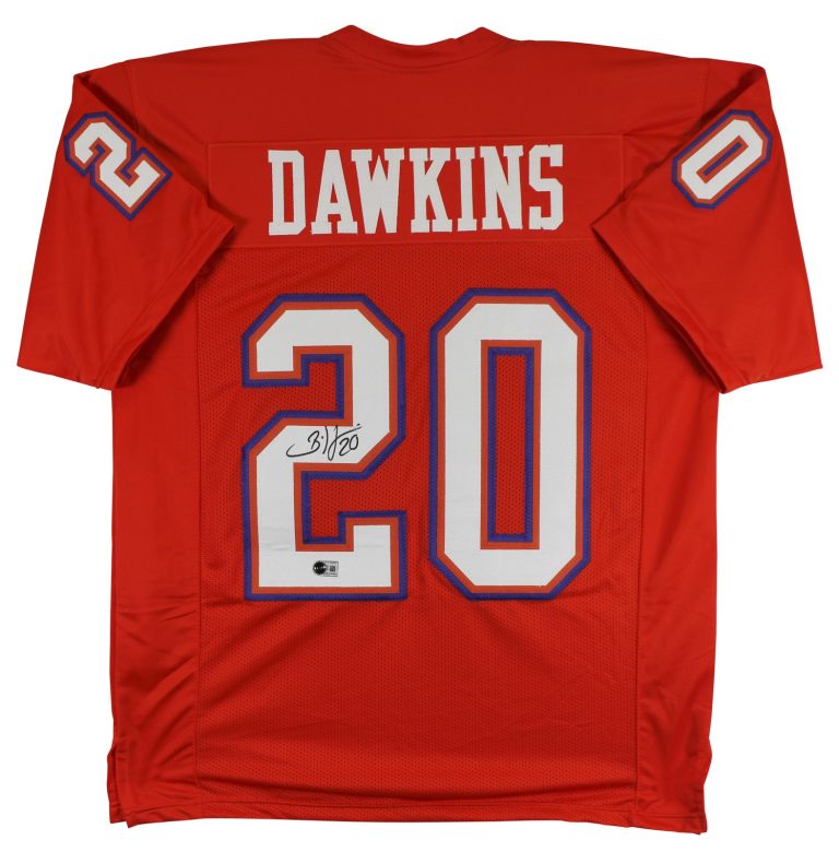 Clemson Brian Dawkins Authentic Signed Orange Pro Style Jersey BAS Witnessed