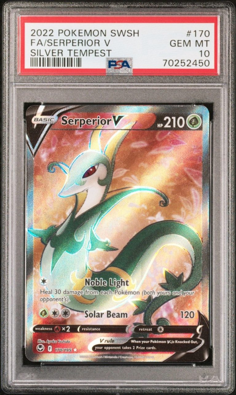 Graded 2022 Pokemon SWSH Serperior 170 Silver Tempest Card PSA 10 Gem Mint