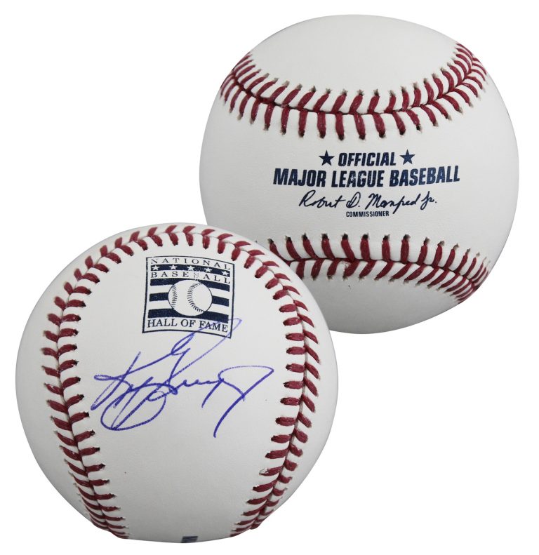Mariners Ken Griffey Jr. Authentic Signed HOF Logo Oml Baseball BAS #BY103706
