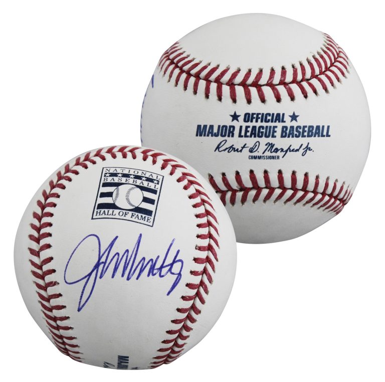 Braves John Smoltz Authentic Signed Hall OF Fame Logo Oml Baseball BAS #BY103703