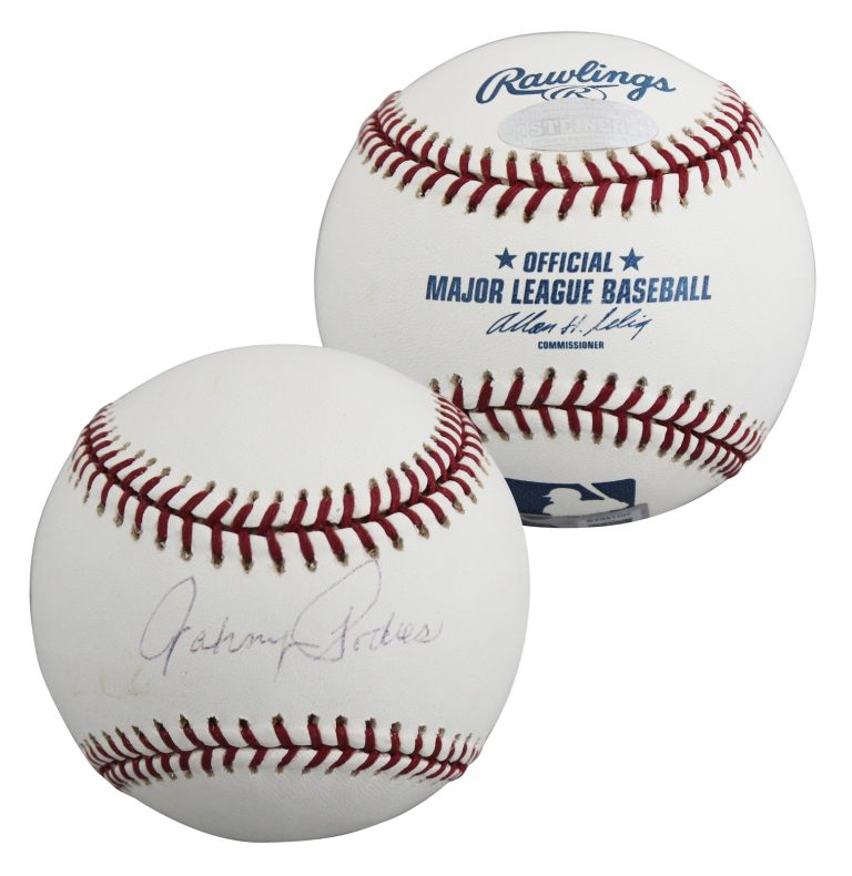 Dodgers Johnny Podres Authentic Signed Allen Selig OML Baseball BAS #BY031107