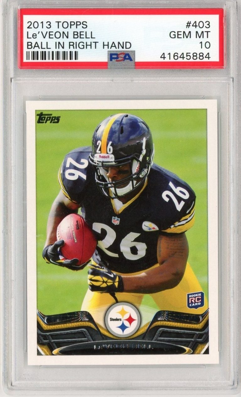 Graded 2013 Topps Le'Veon Bell #403 Ball in Right Hand Rookie Card PSA 10