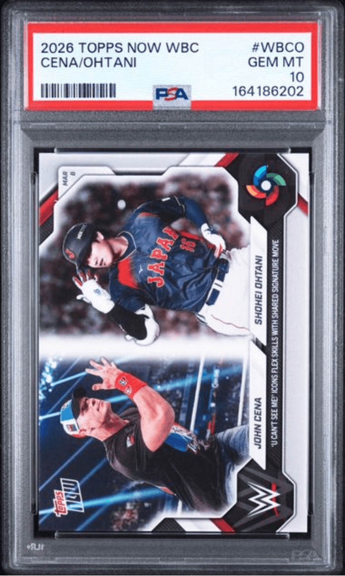 Graded 2026 Topps Now John Cena/Shohei Ohtani #WBCO Baseball Card PSA 10