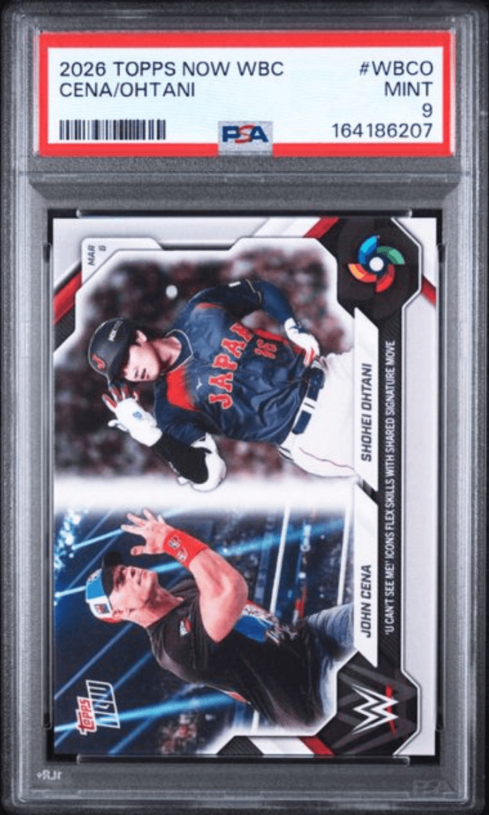 Graded 2026 Topps Now John Cena/Shohei Ohtani #WBCO Baseball Card PSA 9