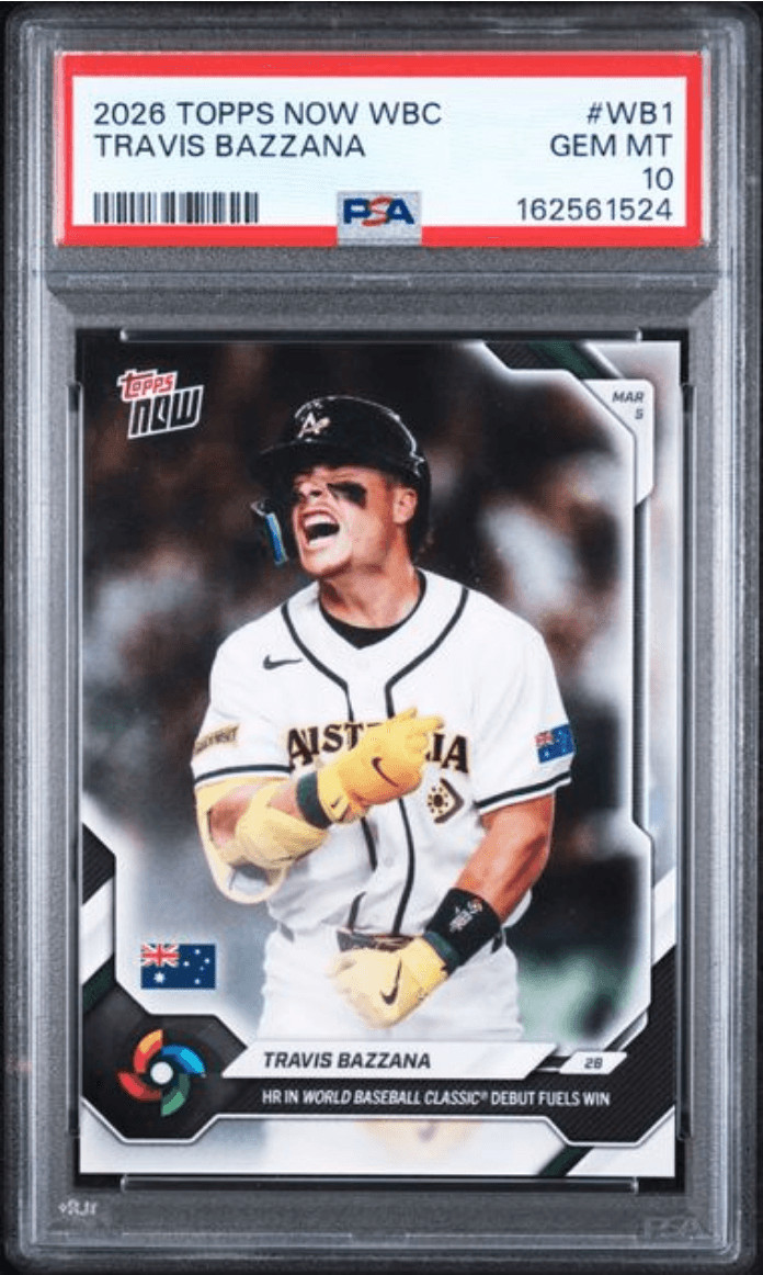 Graded 2026 Topps Now WBC Travis Bazzana #WB1 Baseball Card PSA 10 Gem Mint