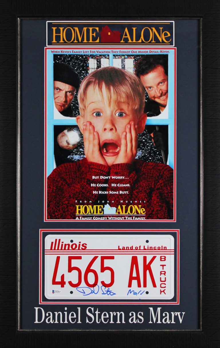 Daniel Stern Home Alone Authentic Signed License Plate Framed Display BAS