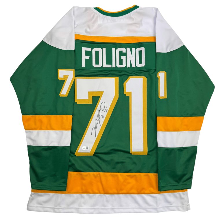 Autographed/Signed Nick Foligno Minnesota Green Jersey Beckett BAS COA