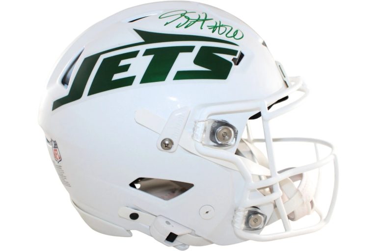Breece Hall Autographed New York Jets 2026 ALT Helmet Speedflex Beckett 58547