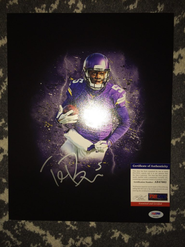 Teddy Bridgewater Signed Minnesota Vikings 11x14  Photo Star QB PSA/DNA