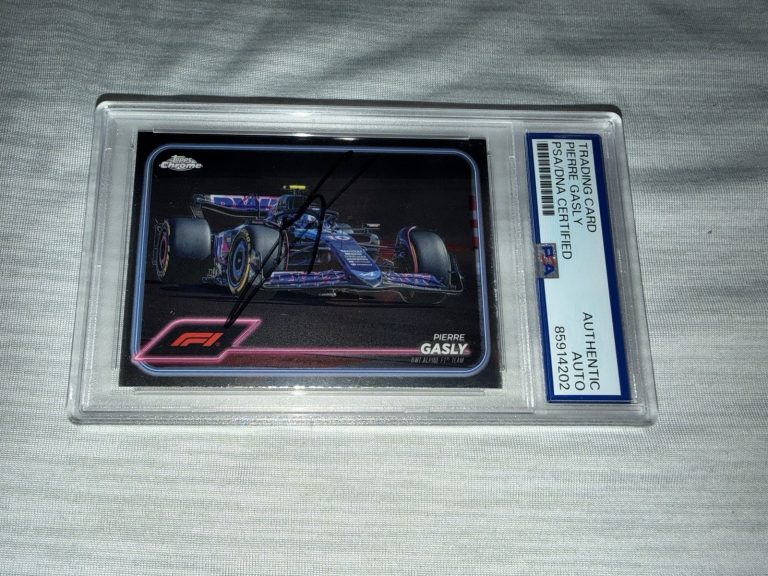 Pierre Gasly Signed 2024 Topps Chrome F1 Card #82 Alpine F1 Star PSA/DNA