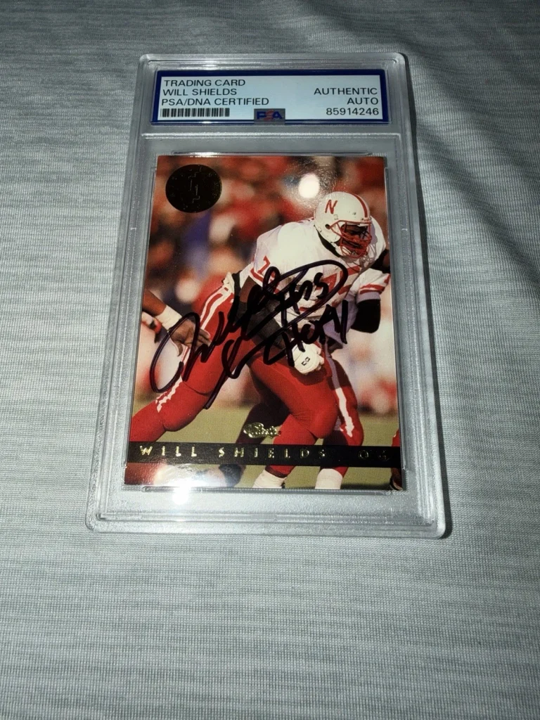 Will Shields Signed 1993 Classic Images Trading Card NFL HOF Nebraska PSA/DNA