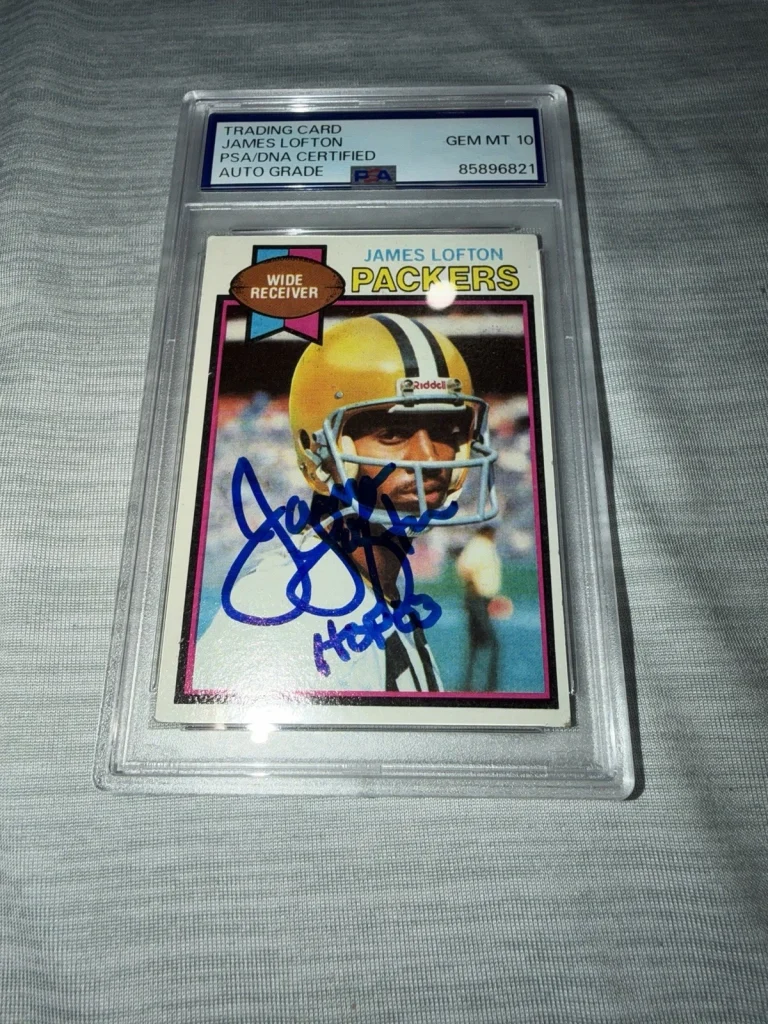 James Lofton Signed 1979 Topps Rookie Card Trading Card HOF Gem 10 Auto PSA/DNA