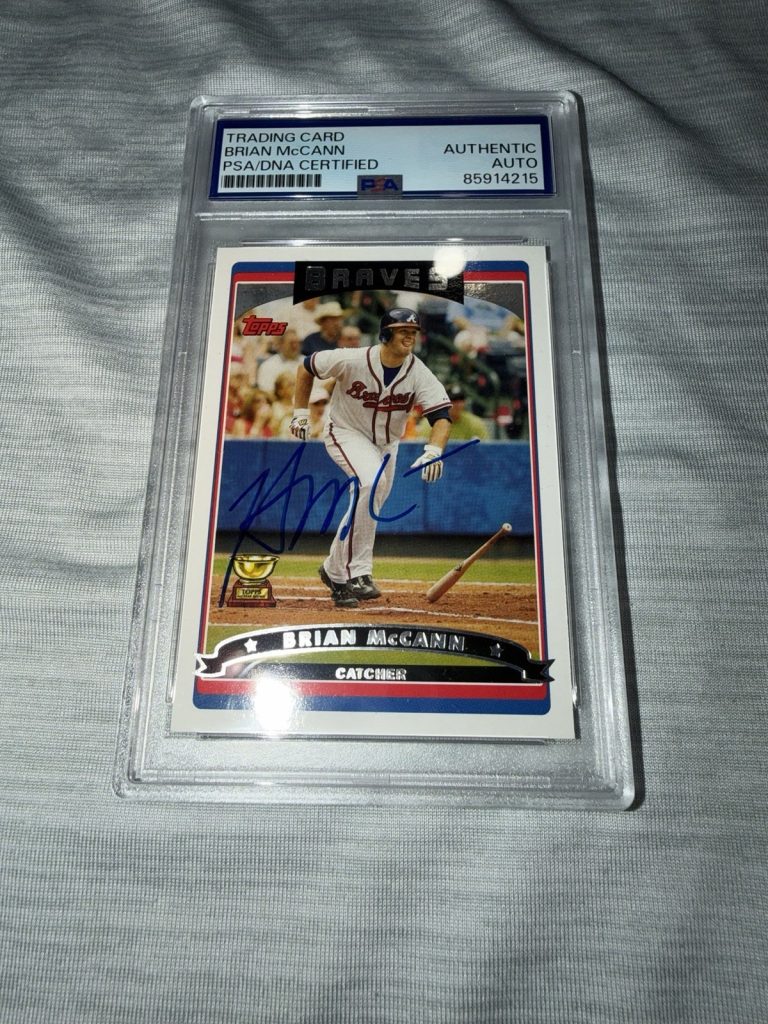 Brian McCann Signed 2006 Topps Gold Cup Trading Card #362 RC PSA/DNA