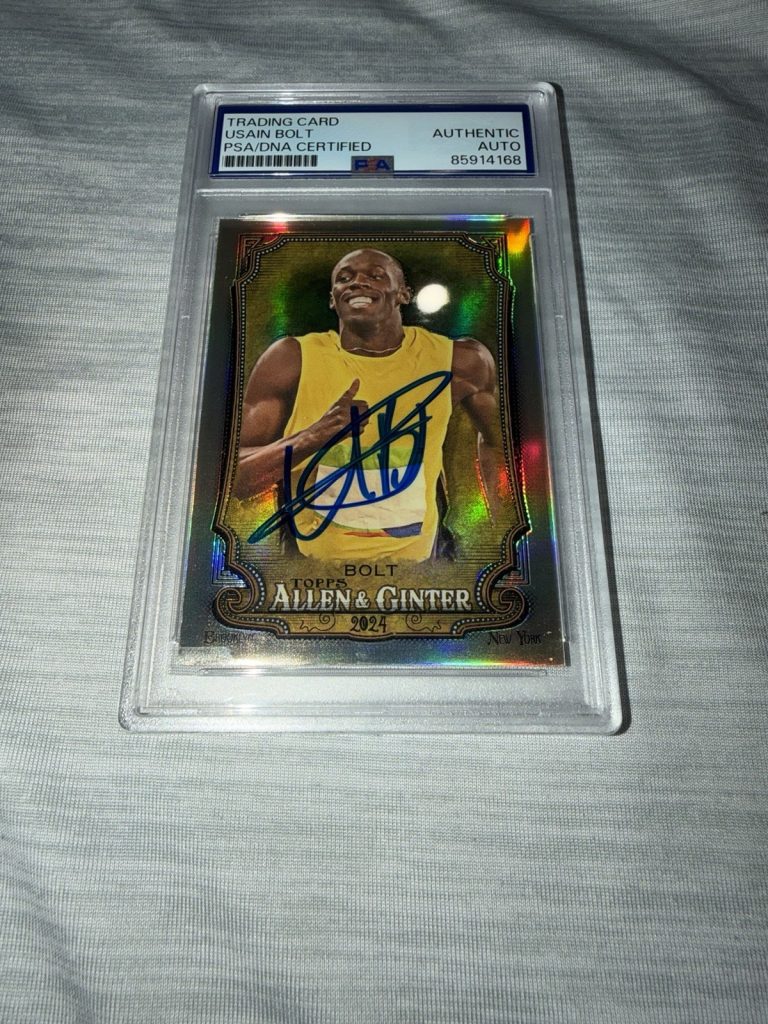 Usain Bolt Signed 2024 A&G Chrome Refractor Trading Card Legend PSA/DNA #2