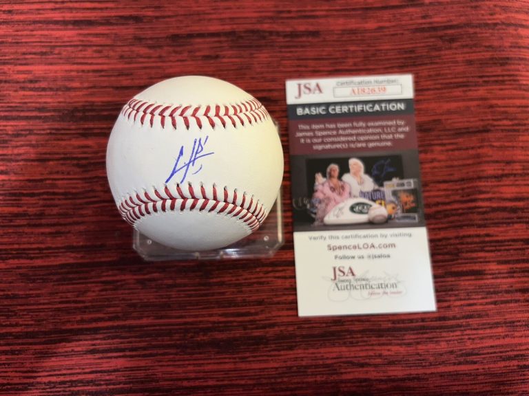 Oscar Colas Signed Official Major League Baseball Chicago White Sox JSA