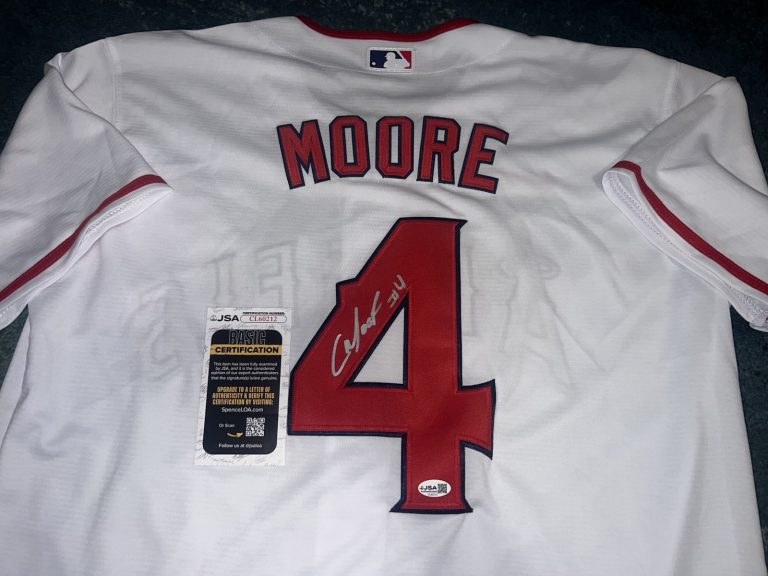 Christian Moore Signed Los Angeles Angels Jersey All Star Slugger JSA Auth