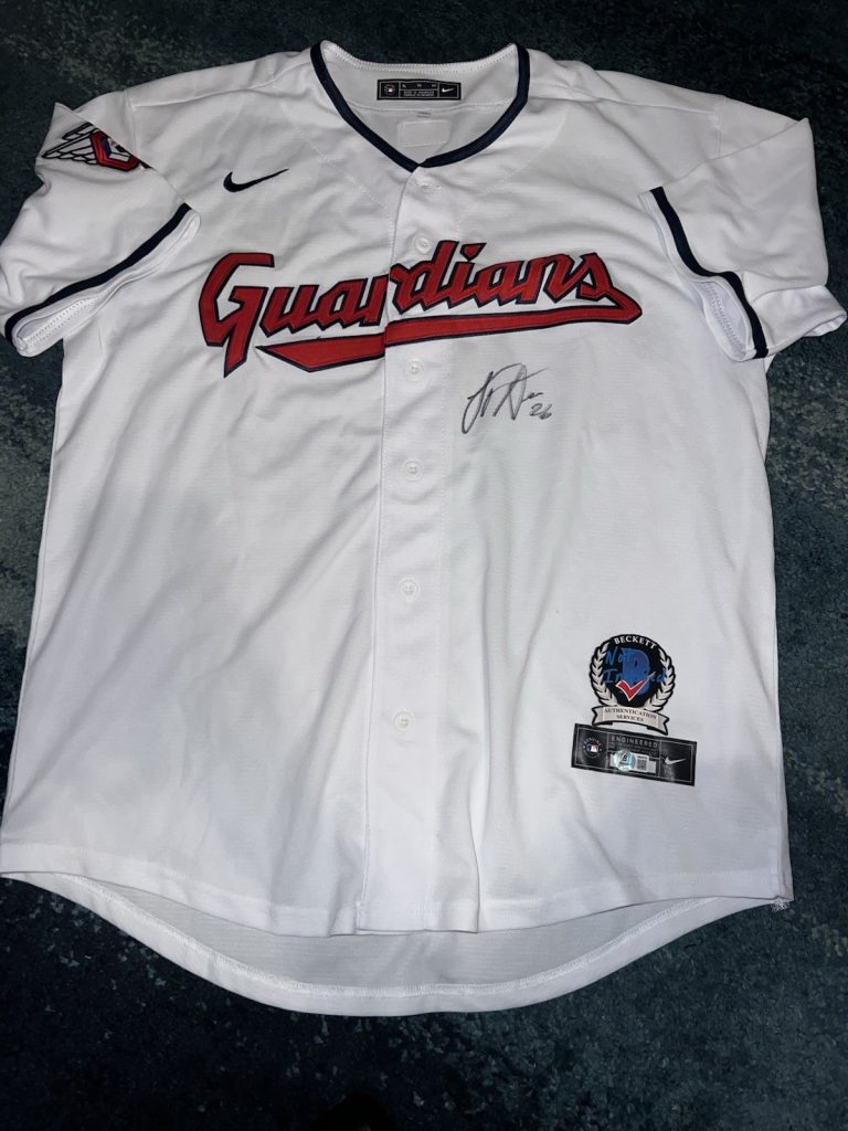 Logan Allen Signed Cleveland Guardians Jersey Superstar Ace Beckett
