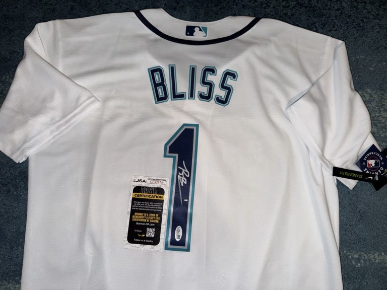 Ryan Bliss Signed Seattle Mariners Jersey Superstar Slugger JSA Auth