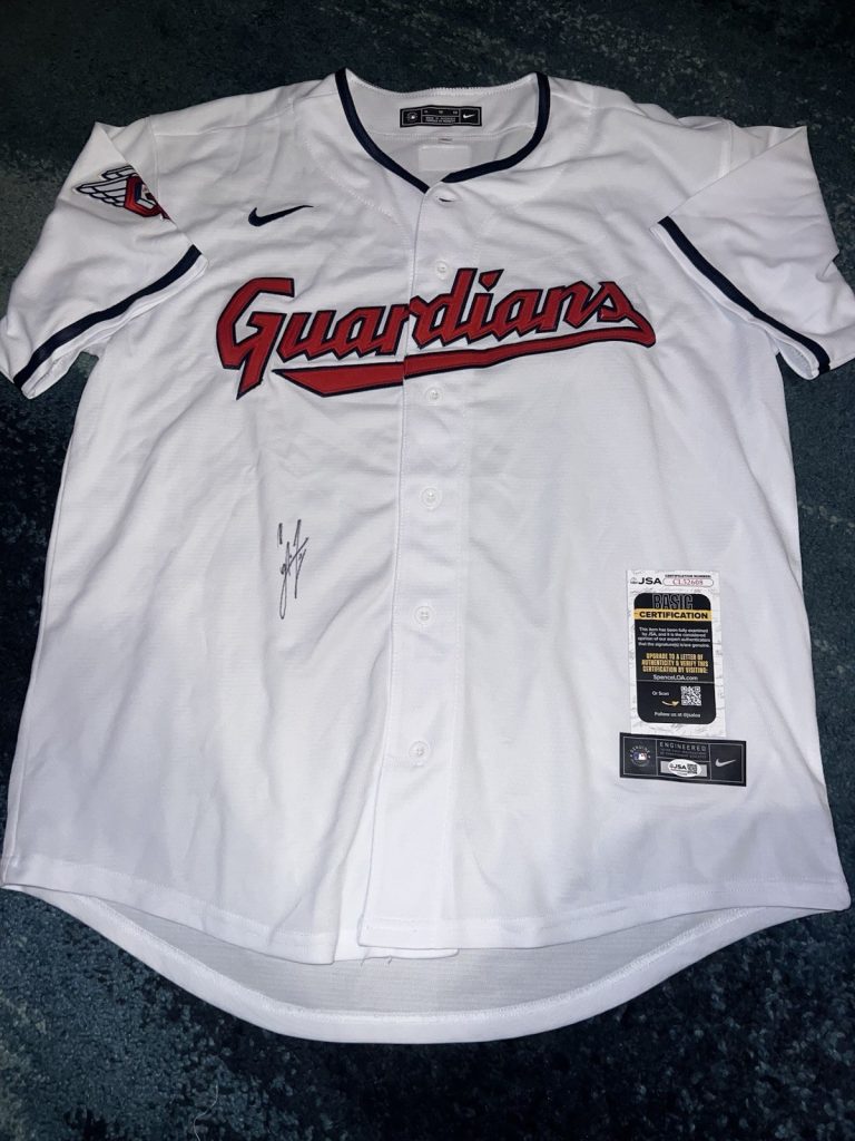 Jaison Chourio Signed Cleveland Guardians Jersey Rookie Star JSA Auth