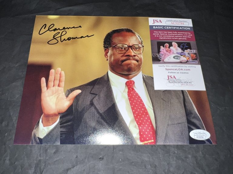 Clarence Thomas Signed 8x10 Photo Supreme Court Justice JSA Auth #3