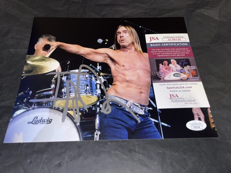Iggy Pop Signed 8x10 Photo The Stooges Rock Star JSA Auth #2