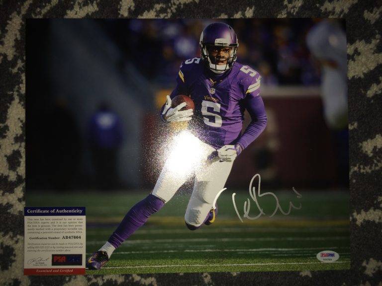 Teddy Bridgewater Signed Minnesota Vikings 11x14  Photo Star QB #3 PSA/DNA