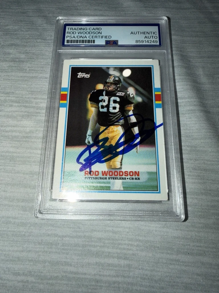 Rod Woodson Signed 1989 Topps Rookie Card Trading Card NFL HOF PSA/DNA #2