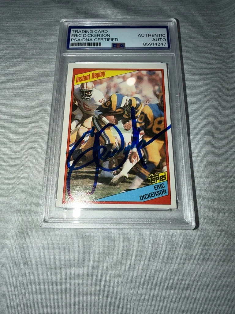 Eric Dickerson Signed 1984 Topps Instant Replay Trading Card NFL HOF PSA/DNA