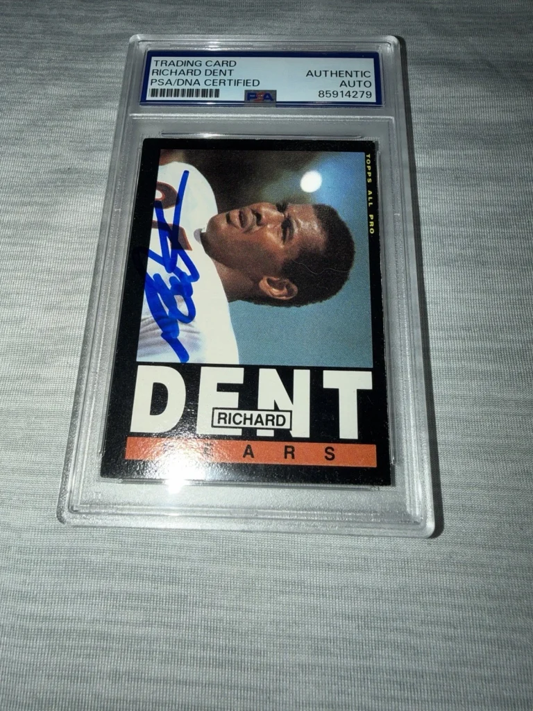Richard Dent Signed 1985 Topps Rookie Card Trading Card NFL HOF PSA/DNA