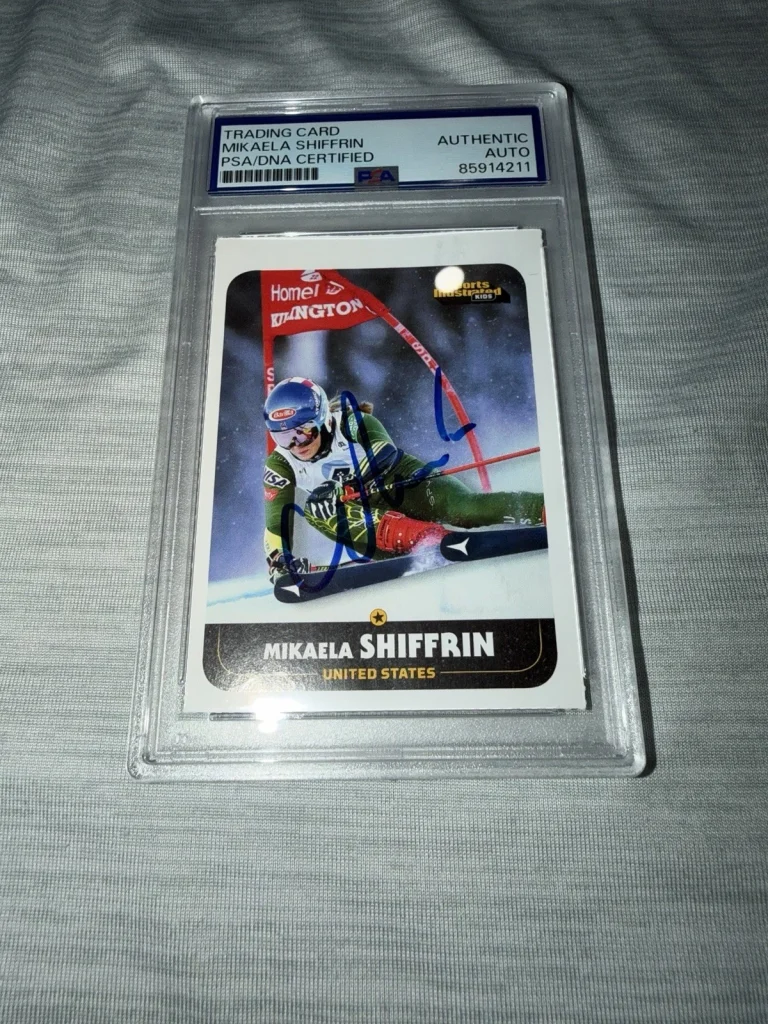 Mikaela Shiffrin Signed 2020 Sports Illustrated For Kids Trading Card PSA/DNA