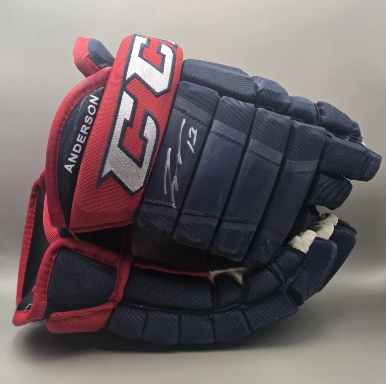 JOSH ANDERSON signed GAME WORN GAME USED GLOVES BECKETT (BAS) MEIGRAY LOA