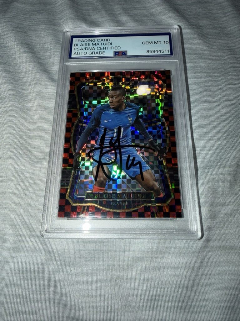 Blaise Matuidi Signed 2017-18 Panini Select Trading Card France Gem 10 PSA/DNA