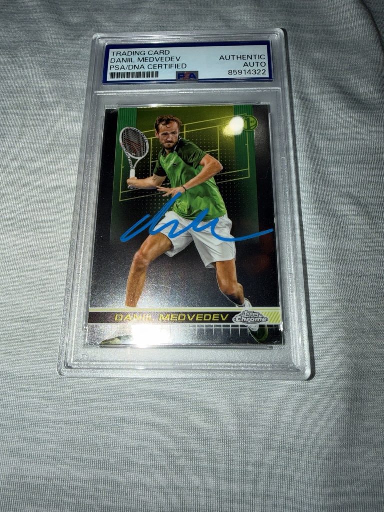 Daniil Medvedev Signed 2024 Topps Chrome Trading Card 1st Superstar PSA/DNA