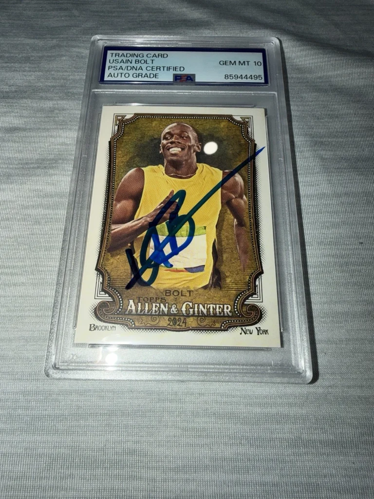 Usain Bolt Signed 2024 A&G Base Trading Card #208 Legend Gem 10 Auto PSA/DNA #4